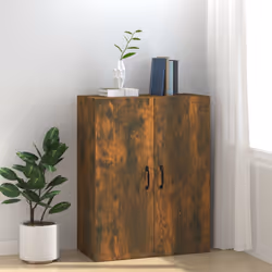 vidaXL Mobile Pensile Rovere Fumo 69,5x34x90 cm in Legno Multistrato - Vista aggiuntiva 3