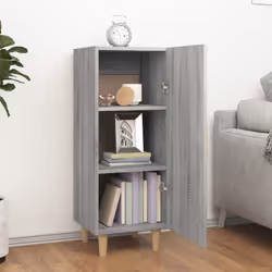 vidaXL Credenza Grigio Sonoma 34,5x34x90 cm in Legno Multistrato - Vista aggiuntiva 3