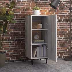 vidaXL Credenza Grigio Sonoma 34,5x34x90 cm in Legno Multistrato - Vista aggiuntiva 3