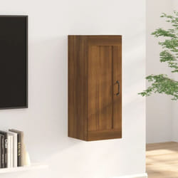 vidaXL Armadietto a Muro Rovere Marrone 35x34x90 cm Legno Multistrato