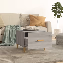 vidaXL Tavolino da Salotto Grigio Sonoma 50x50x40 cm Legno Multistrato - Vista aggiuntiva 3