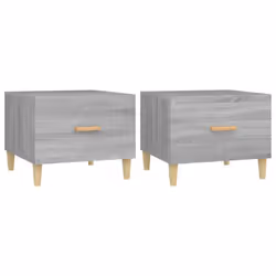 vidaXL Tavolini Salotto 2pz Grigio Sonoma 50x50x40cm Legno Multistrato - Vista aggiuntiva 2