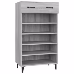 vidaXL Scarpiera Grigio Sonoma 60x35x105 cm in Legno Multistrato - Vista aggiuntiva 2