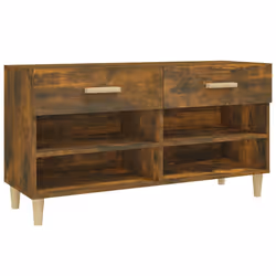 vidaXL Scarpiera Rovere Fumo 102x35x55 cm in Legno Multistrato - Vista aggiuntiva 2