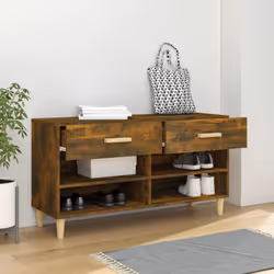 vidaXL Scarpiera Rovere Fumo 102x35x55 cm in Legno Multistrato - Vista aggiuntiva 3