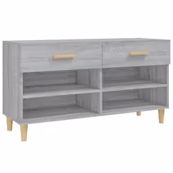 vidaXL Scarpiera Grigio Sonoma 102x35x55 cm in Legno Multistrato - Vista aggiuntiva 2