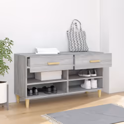 vidaXL Scarpiera Grigio Sonoma 102x35x55 cm in Legno Multistrato - Vista aggiuntiva 3