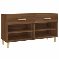 vidaXL Scarpiera Rovere Marrone 102x35x55 cm in Legno Multistrato - Vista aggiuntiva 2