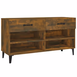 vidaXL Scarpiera Rovere Fumo 102x35x55 cm in Legno Multistrato - Vista aggiuntiva 2