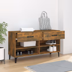 vidaXL Scarpiera Rovere Fumo 102x35x55 cm in Legno Multistrato - Vista aggiuntiva 3