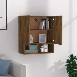 vidaXL Armadietto a Muro Rovere Fumo 60x31x70 cm in Legno Multistrato - Vista aggiuntiva 3
