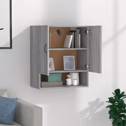 vidaXL Armadietto a Muro Grigio Sonoma 60x31x70cm in Legno Multistrato - Vista aggiuntiva 3