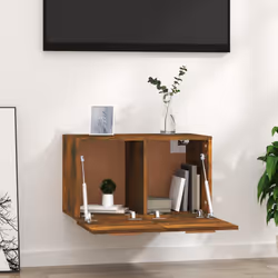 vidaXL Mobile a Parete Rovere Fumo 60x36,5x35 cm in Legno Multistrato - Vista aggiuntiva 3
