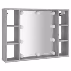 Mobile a Specchio con LED Grigio Sonoma 76x15x55 cmcod mxl 106136 - Vista aggiuntiva 3