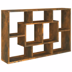 vidaXL Mensola a Muro Rovere Fumo 85x16x52,5 cm in Legno Multistrato - Vista aggiuntiva 2