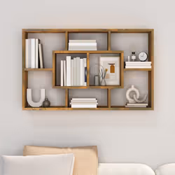 vidaXL Mensola a Muro Rovere Fumo 85x16x52,5 cm in Legno Multistrato - Vista aggiuntiva 3