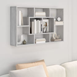Mensola a Muro Grigio Sonoma 85x16x52,5 cm in Legno Multistrato Vidaxl 93571