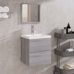 Questo elegante mobile da bagno con specchio, dotato di ampio spazio di stoccaggio, è un'ottima aggiunta al vostro bagno e co ...