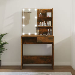 Vidaxl - Toeletta con led Rovere Fumo 74,5x40x141 cm 44474