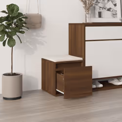 vidaXL Cassetto Contenitore Rovere Marrone 40,5x40x40cm in Multistrato - Vista aggiuntiva 3