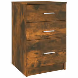 vidaXL Comodino Rovere Fumo 40x40x63 cm in Legno Multistrato - Vista aggiuntiva 2