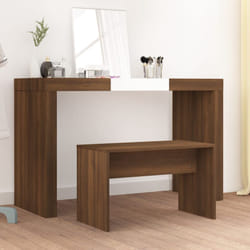 Vidaxl - Sgabello da Toeletta Marrone Fumo 70x35x45 cm Legno Multistrato