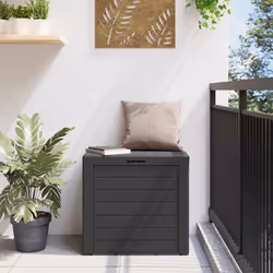 vidaXL Baule da Giardino Antracite 58,5x46x55 cm in Polipropilene - Vista aggiuntiva 3