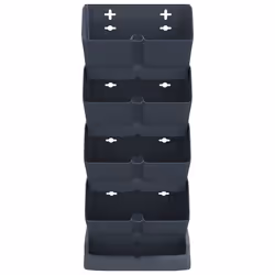 vidaXL Set per Piante Giardino Verticale 4 pz Antracite Polipropilene - Vista aggiuntiva 3