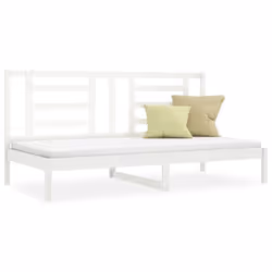 vidaXL Dormeuse senza Materasso Bianca 90x200 cm Legno Massello Pino - Vista aggiuntiva 2