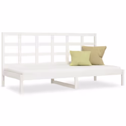 vidaXL Dormeuse senza Materasso Bianca 90x200 cm Legno Massello Pino - Vista aggiuntiva 2