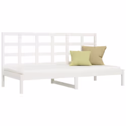 vidaXL Dormeuse senza Materasso Bianca 90x200 cm Legno Massello Pino - Vista aggiuntiva 3