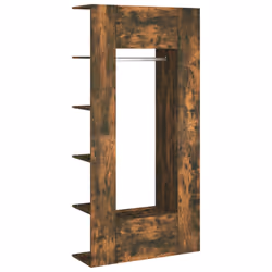 vidaXL Mobili da Corridoio 2 pz Rovere Fumo in Legno Multistrato - Vista aggiuntiva 2