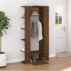 Mobili da Corridoio 2 pz Rovere Marrone in Legno Multistrato Vidaxl 8206