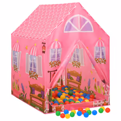 vidaXL Tenda da Gioco per Bambini Rosa 69x94x104 cm - Vista aggiuntiva 3