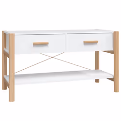 vidaXL Mobile Porta TV Bianco 82x38x45 cm in Legno Multistrato - Vista aggiuntiva 2