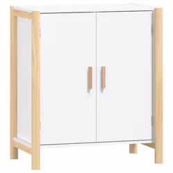 vidaXL Credenza Bianca 62x38x70 cm in Legno Multistrato - Vista aggiuntiva 2