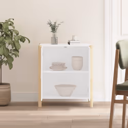 vidaXL Credenza Bianca 62x38x70 cm in Legno Multistrato - Vista aggiuntiva 3