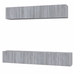 vidaXL Set di Mobili Porta TV 5 pz Grigio Sonoma in Legno Multistrato - Vista aggiuntiva 2
