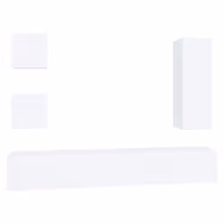 vidaXL Set di Mobili Porta TV 5 pz Bianco in Legno Multistrato - Vista aggiuntiva 2