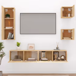 vidaXL Set di Mobili Porta TV 5 pz Rovere Sonoma in Legno Multistrato - Vista aggiuntiva 3