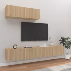 Questo set di mobili porta TV classico è stato pensato per diventare il punto focale del vostro soggiorno, grazie al suo desi ...