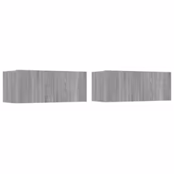 vidaXL Set di Mobili Porta TV 4 pz Grigio Sonoma in Legno Multistrato - Vista aggiuntiva 3