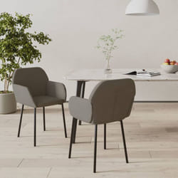 2 pz Sedie da Pranzo, Sedie da Cucina Moderne Grigio Scuro in Velluto Vidaxl