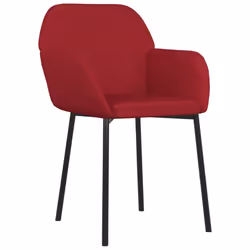 vidaXL Sedie da Pranzo 2 pz Rosso Vino in Velluto - Vista aggiuntiva 3