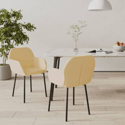 Vidaxl - 2 pz Sedie da Pranzo, Sedie da Cucina Moderne Crema in Velluto