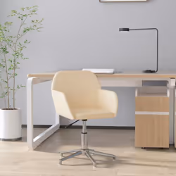 Questa elegante sedia da ufficio girevole è la combinazione perfetta di eleganza e comfort, caratterizzata da un design minim ...