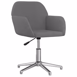 vidaXL Sedia da Ufficio Girevole Grigio Chiaro in Tessuto - Vista aggiuntiva 2