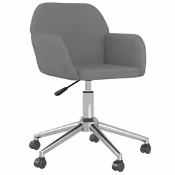 vidaXL Sedia da Ufficio Girevole Grigio Chiaro in Tessuto - Vista aggiuntiva 2