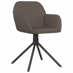 vidaXL Sedie da Pranzo Girevoli 2 pz Grigio Scuro in Velluto - Vista aggiuntiva 3