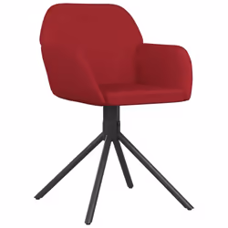 vidaXL Sedie da Pranzo Girevoli 2 pz Rosso Vino in Velluto - Vista aggiuntiva 3